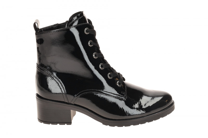 Gabor Fashion Schnür Stiefelette schwarz Lack 72.816.97