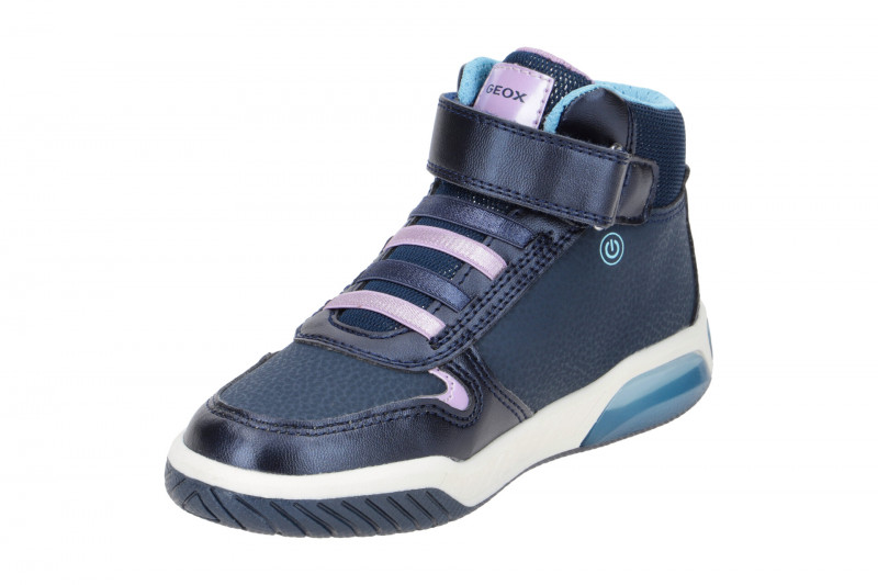Geox Inek Lama Schuhe dunkelblau Blinker Kinderschuhe J16ASC