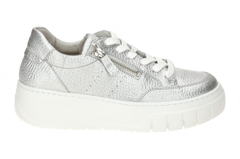 Gabor Schuhe Plateau Sneakers silber metallic 63.220.61