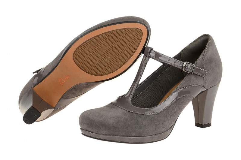 Clarks Pumps Chorus Pitch grau kombi