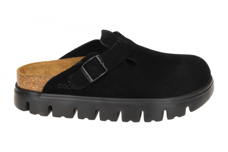 Birkenstock Boston Papillio Chunky Clogs Pantolette schwarz SCHMAL