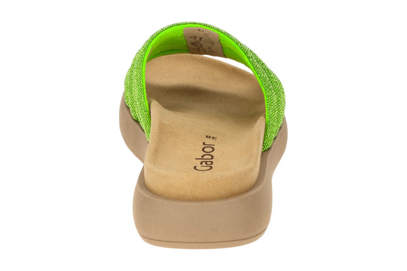 Gabor Plateau Pantolette grün Strass 63.752.89