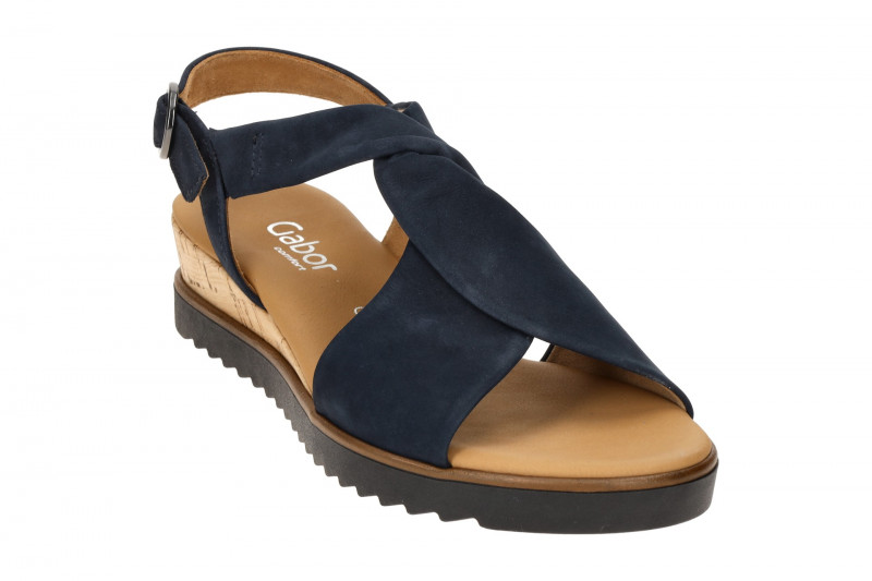 Gabor Genua T-Steg Sandale blau Nubuck 42.751.86