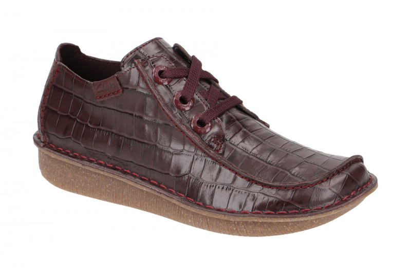 Clarks Funny Dream Schuhe dunkelrot Kroko