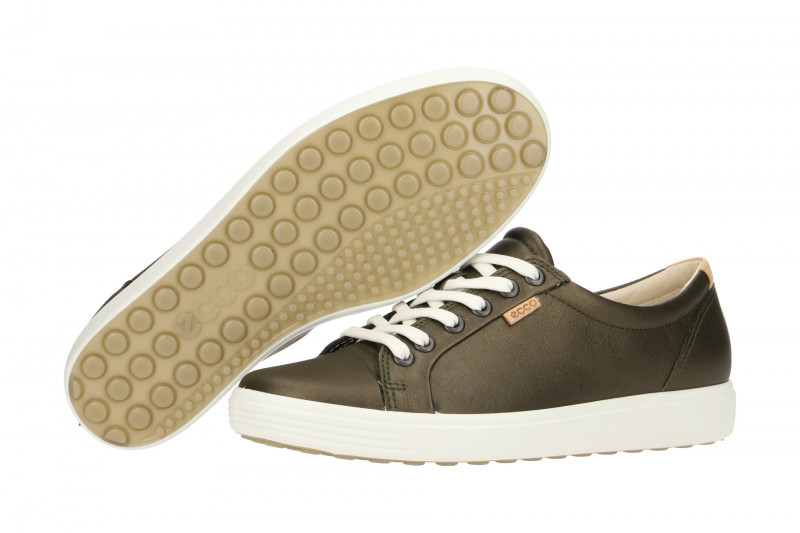 Ecco Soft 7 Schuhe grün metallic Damen Sneakers