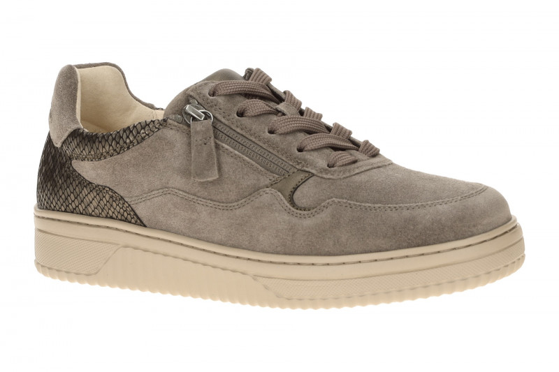 Gabor Comfort Sneakers taupe grau metallic K-Weite 6016.01