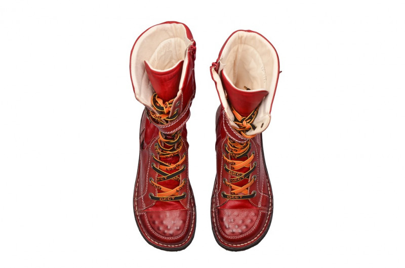Eject SonySerap Stiefel in rot mit Lederfutter E-15628