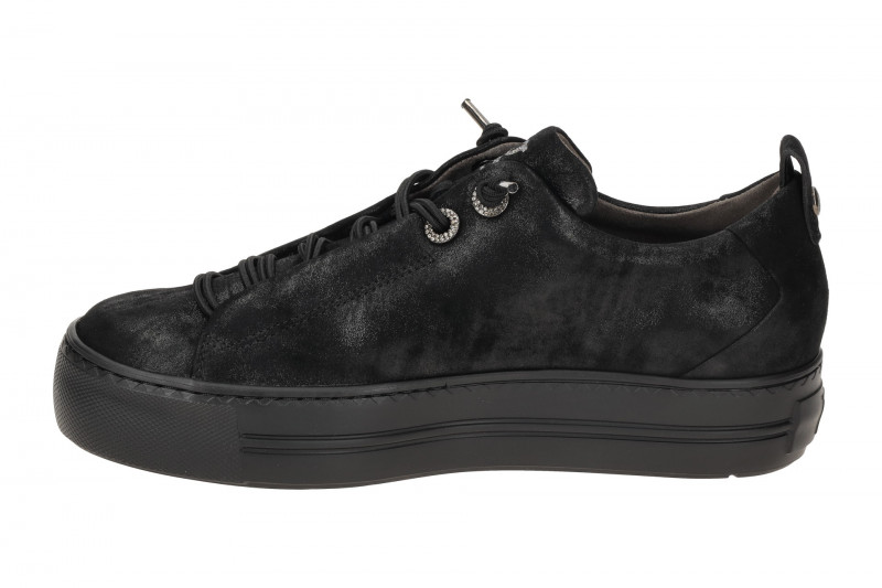 Paul Green Sneaker Plateau Schuhe schwarz Schimmer 5417