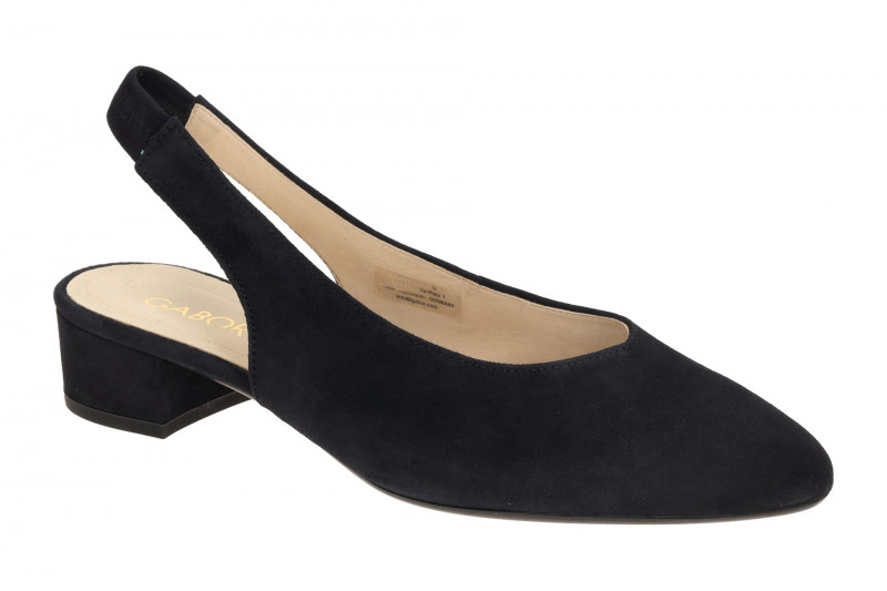 Gabor Sling Pumps dunkelblau Velour 81.520.16