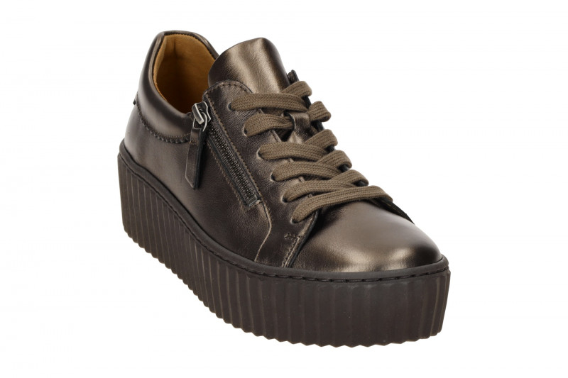 Gabor Schuhe bronce braun metallic Plateau Sneakers 53.200.68