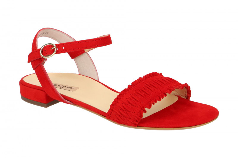 Paul Green Sandalen rot Samt 7091-022