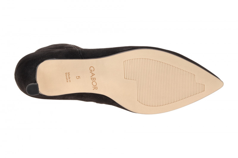 Gabor Stiefelette schwarz V-Schnitt High-Heels 8017.01.006