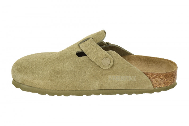 Birkenstock Boston Clogs Damen Pantolette grün khaki SCHMAL 1025844