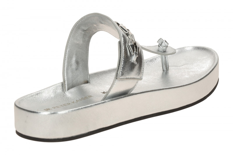 Peter Kaiser Zehentrenner Plateau Pantolette silber metallic 77105