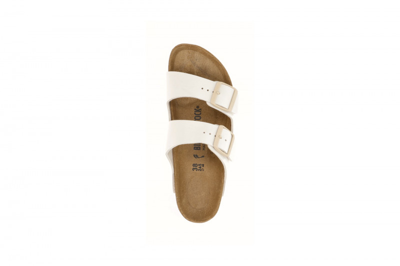 Birkenstock Arizona BS Pantolette weiß eggshell SCHMAL 1027339