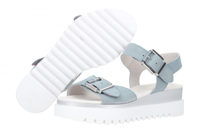 Gabor Fashion Sandale blau Velour 84.612.16