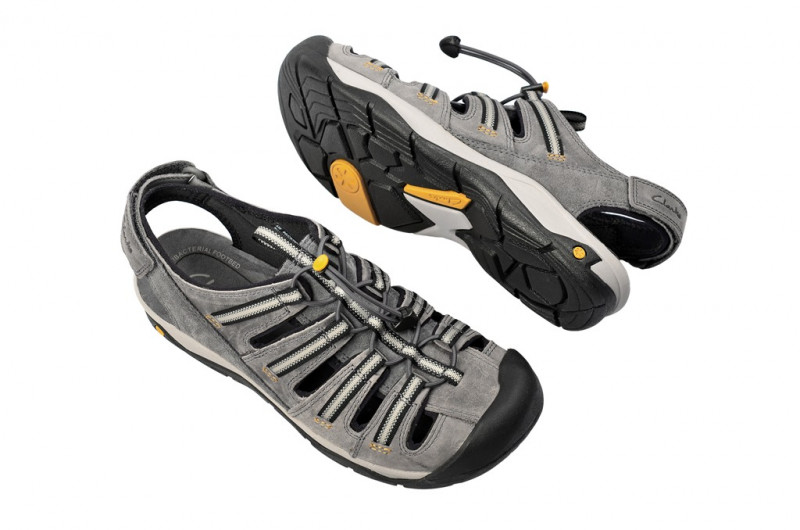 Clarks Virtic Run - Herren Sandale - grau