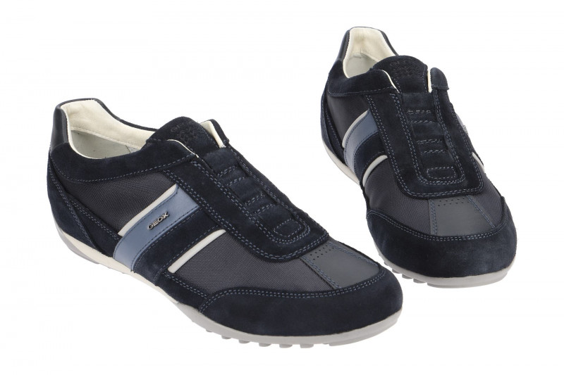 Geox Wells Schuhe Slipper blau weiß U82T5A