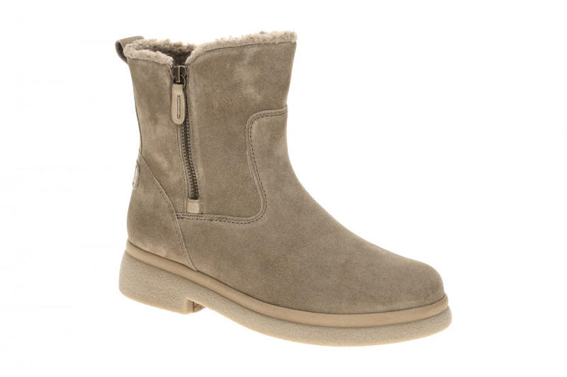 Gabor Stiefelette hellgrau Velour Woll-Kragen 71.741.14