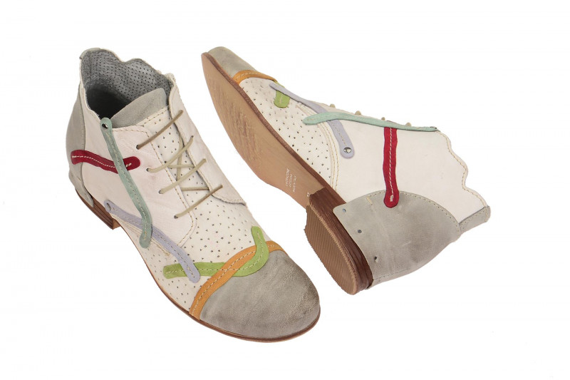 Charme Stiefelette weiß grau kombi Gr 36 - 721-M