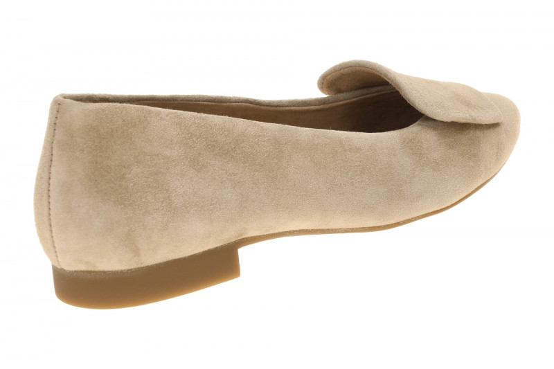 Paul Green Ballerinas taupe braun Leder-Kappe 3792