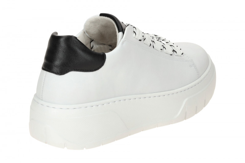 Gabor Schuhe Plateau Sneakers weiß schwarz Nappa 63.222.27