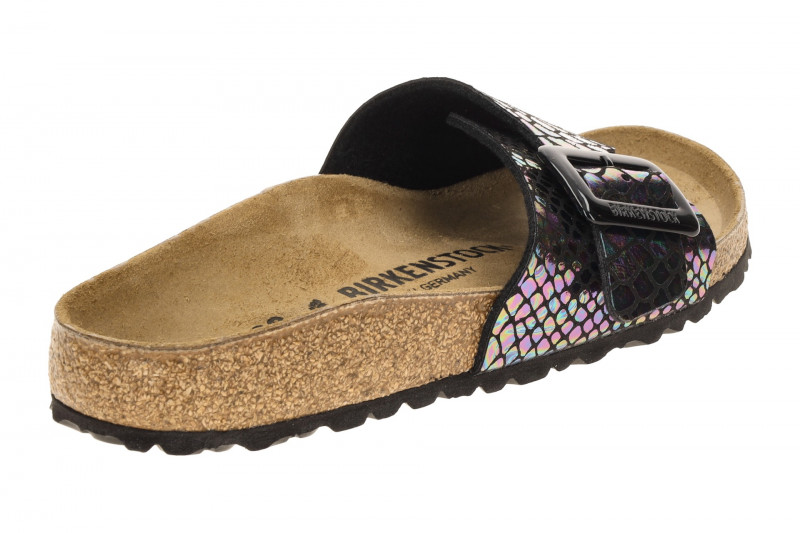 Birkenstock Catalina Cushion Buckle Pantolette schwarz bunt SCHMAL 1030889