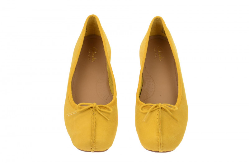 Clarks Freckle Ice Ballerina gelb Nubuck 26105951