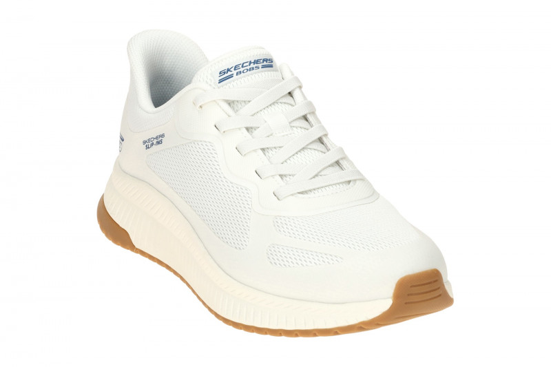 Skechers Bobs Squad Schuhe weiß Slip-Ins Herren 118423