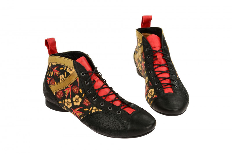 Think Guad Stiefelette schwarz rot 1-81288-09