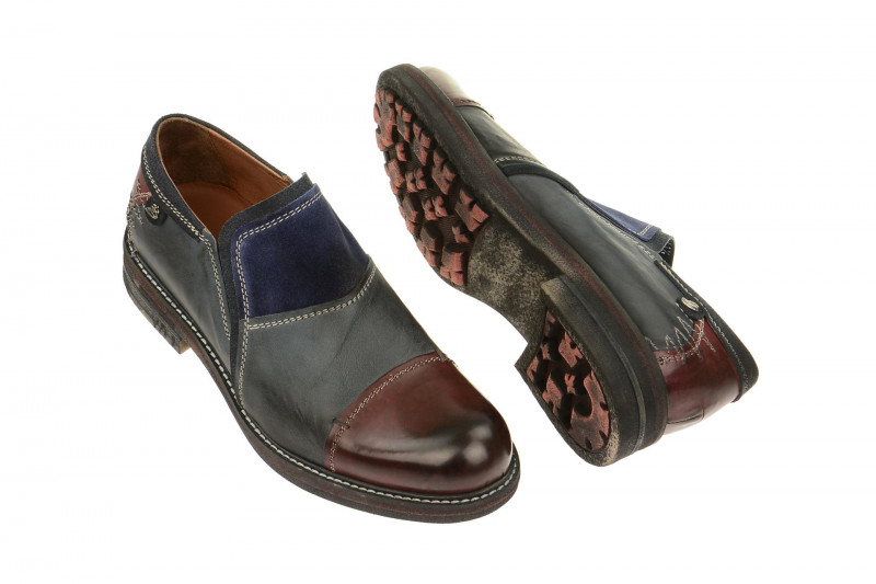 Bello Slipper rot grau blau mix HE130