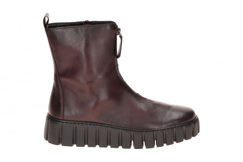 Gabor Plateau Stiefelette rot bordo Front Zip 8016.04.005