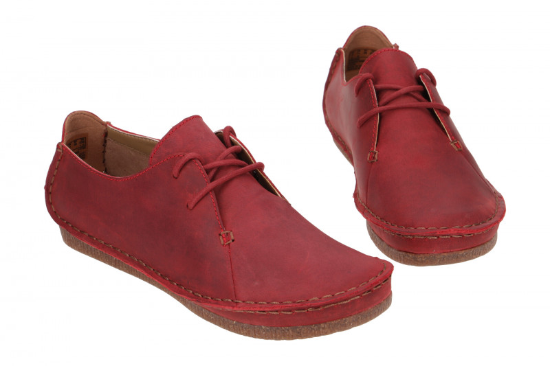 Clarks Janey Mae Schuhe rot Fettleder 26166819