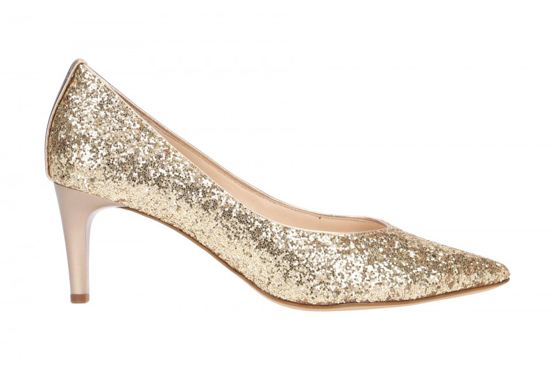 Högl Pumps gold Glitter-Textil 6756