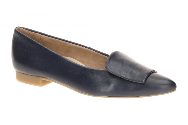 Paul Green Ballerinas blau ocean Leder-Kappe 3792