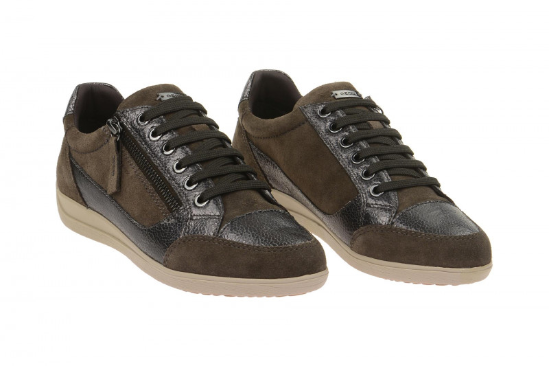 Geox Myria Schuhe braun grau metallic D6468A 022PV C6J1G