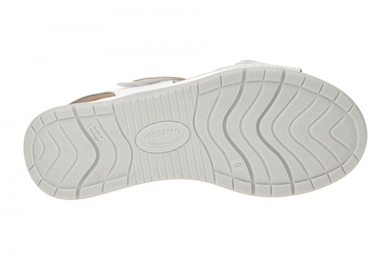 Gabor RollingSoft Sandale weiß silber metallic 86.882.51