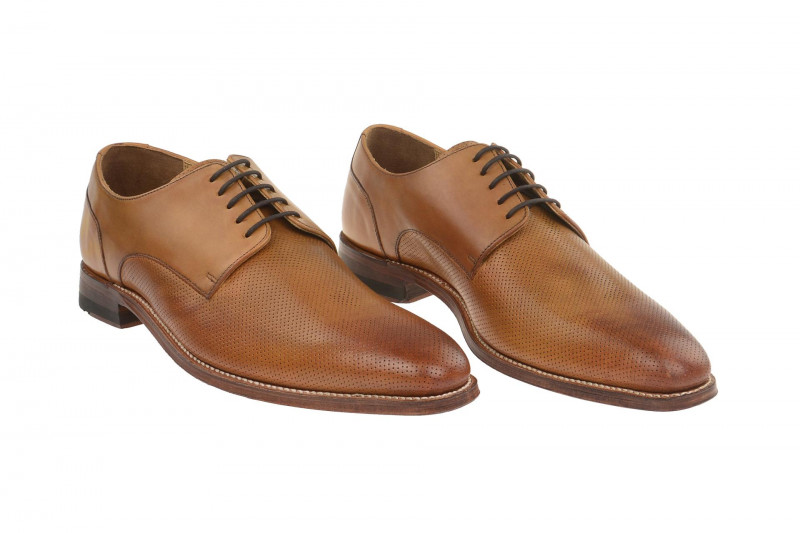 Gordon & Bros Schuhe Milan hell-braun perforiert 4374-H