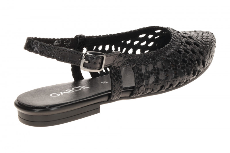Gabor Sling Pumps schwarz Flecht-Optik 81.631.27