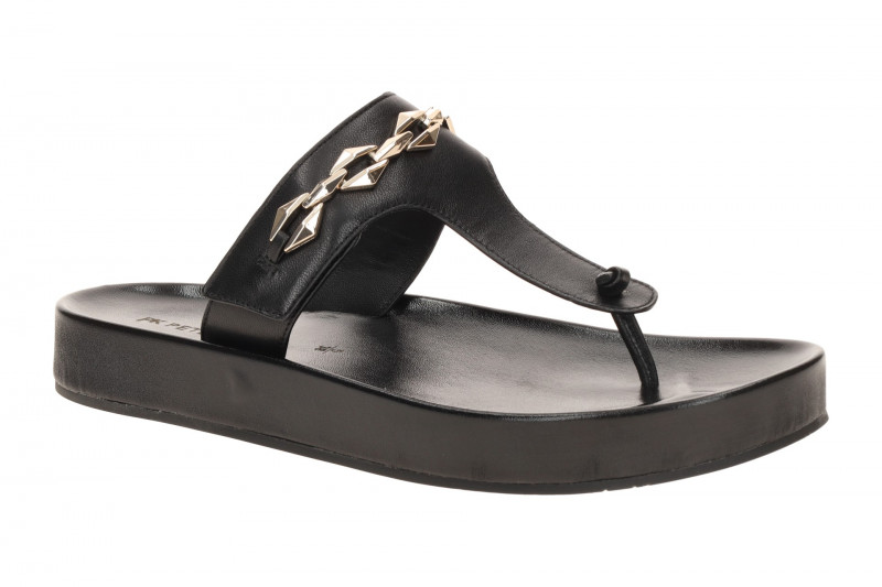 Peter Kaiser Zehentrenner Plateau Pantolette schwarz Nappa 77105