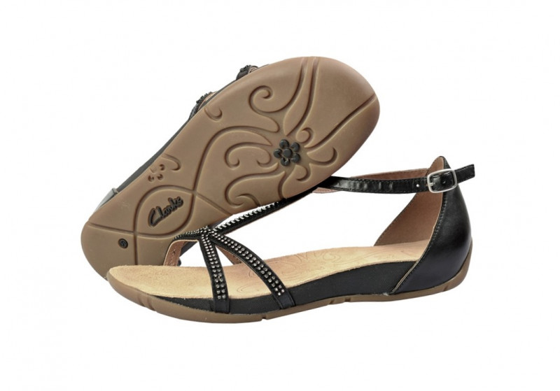 Clarks Rona Sparkle Sandale in schwarz
