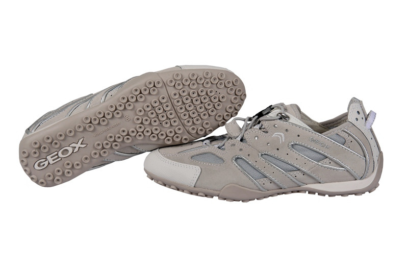 Geox Snake V Schuhe weiß beige Damen Sneaker