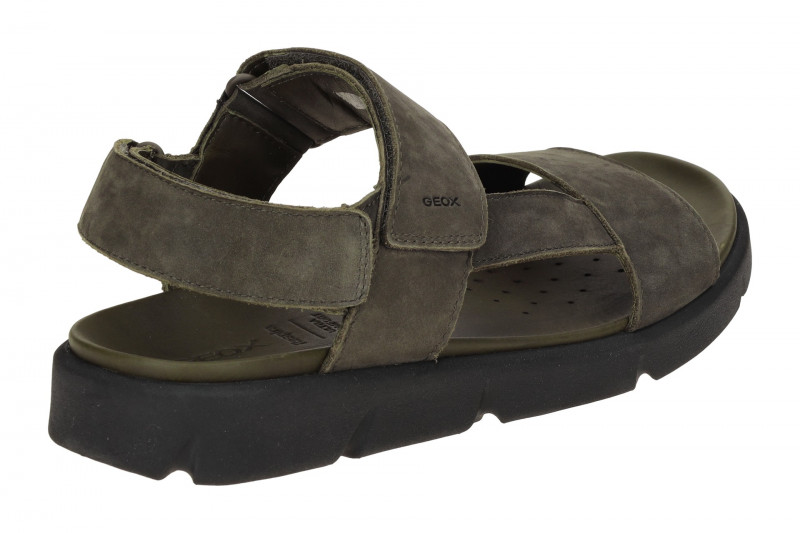 Geox Xand 2S Herren Sandalen dunkel-grün Nubuck U15BGB