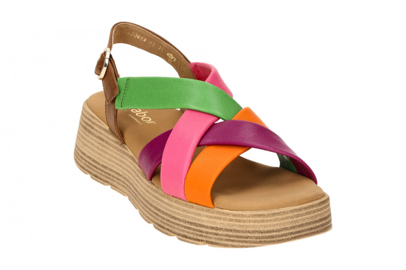 Gabor Comfort Plateau Sandalen bunt Nappa 42.872.25