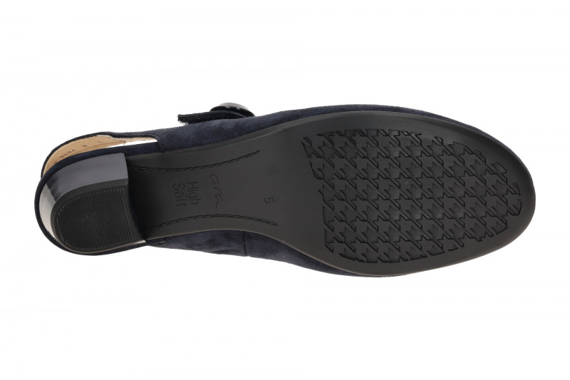 ARA Catania Sling Pumps dunkelblau Velour 12-63613
