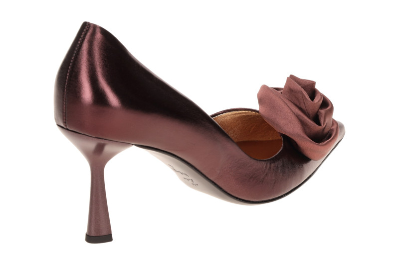 Högl Rose Pumps dunkelrot barolo Satin Blüte 1841