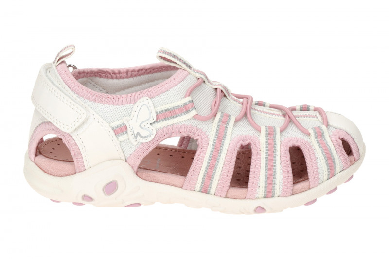 Geox Whinberry Kinder Mädchen Sandale weiß rosa J35GRA
