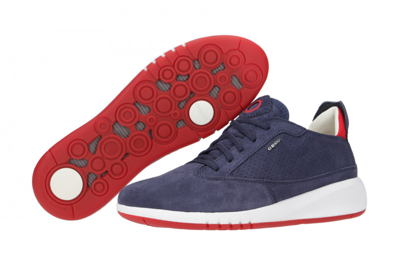 Geox Aerantis Schuhe blau rot Damen Sneakers