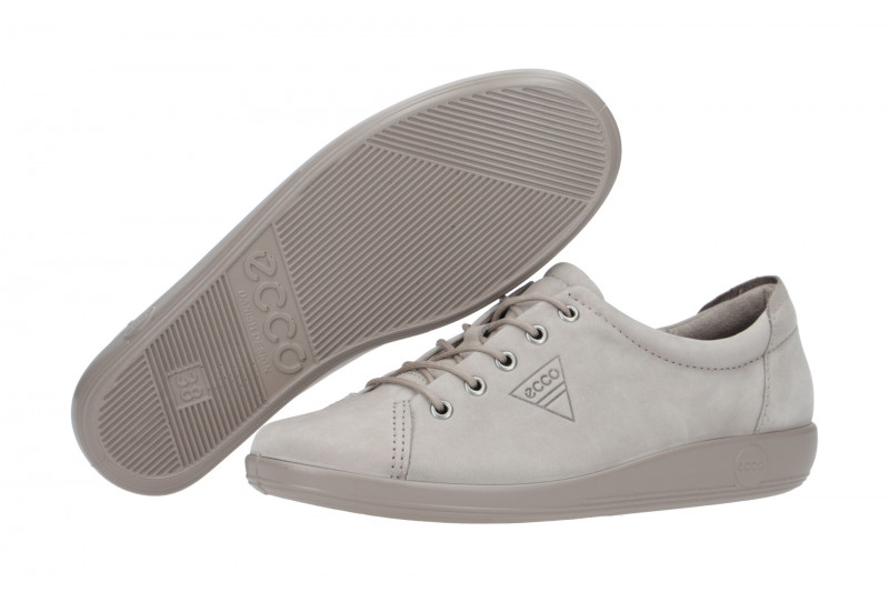 Ecco Soft 2 Schuhe grau Nubuck