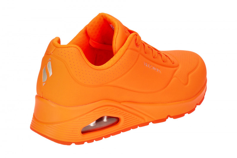 Skechers Uno Schuhe neon orange Damen Sneakers 73667